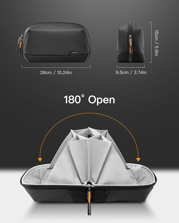 Packease Electronics Organizer Travel Case - Waterproof Tech Pouch