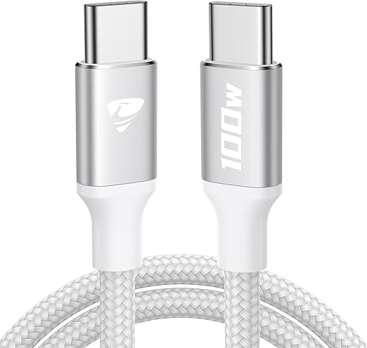 Packease USB C Cable 2M,100W Type C Nylon Braided Cable PD Fast Charging Cable