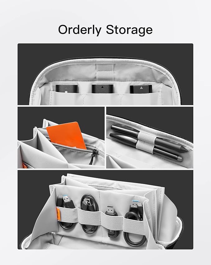 Packease Electronics Organizer Travel Case - Waterproof Tech Pouch