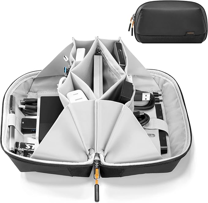Packease Electronics Organizer Travel Case - Waterproof Tech Pouch
