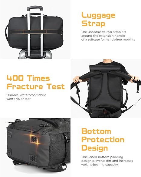 Packease Travel Backpack for Men - Carry On Laptop Backpack with USB Charging Port