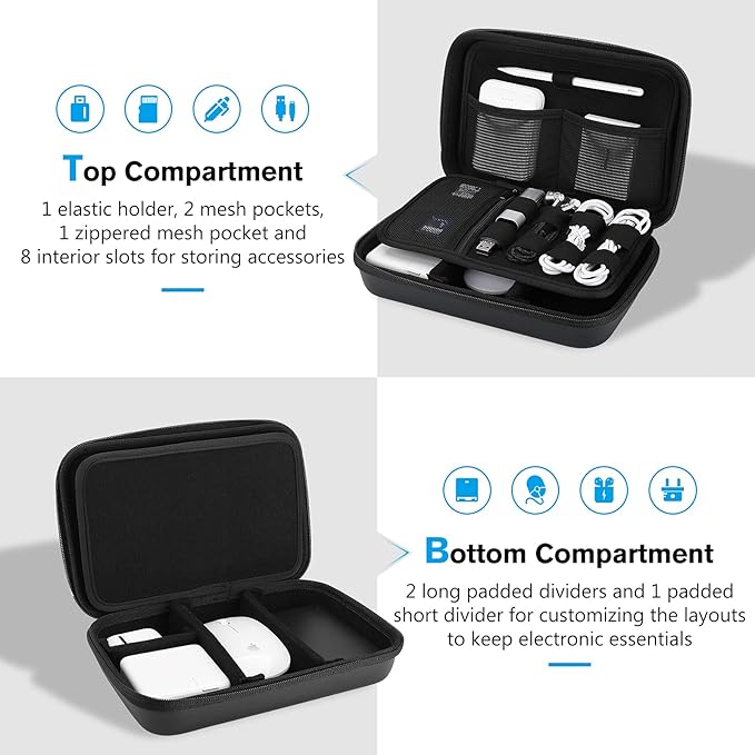Packease ProCase Hard Travel Electronic Organizer Case for MacBook Power Adapter