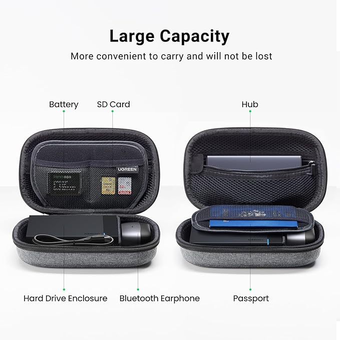UGREEN Electronic Organizer, Travel Organizer for Electronics Accessories Water-resistant