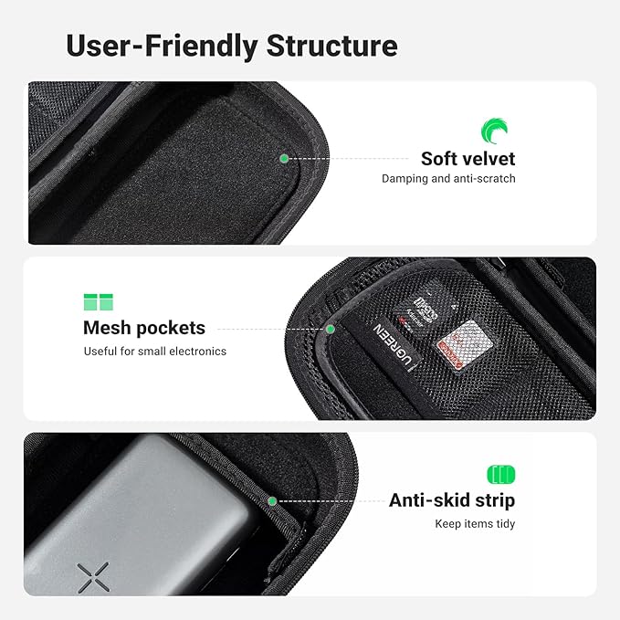 UGREEN Electronic Organizer, Travel Organizer for Electronics Accessories Water-resistant