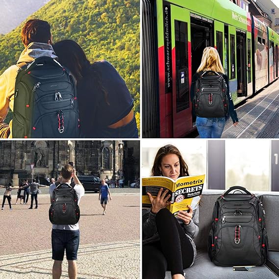 Packease Travel Laptop Backpack Heavy Duty Computer Backpack with Hard Shell Saferoom RFID