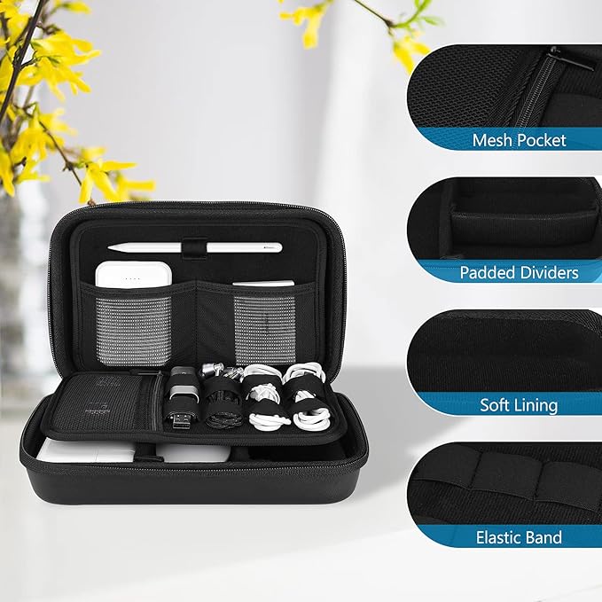 Packease ProCase Hard Travel Electronic Organizer Case for MacBook Power Adapter