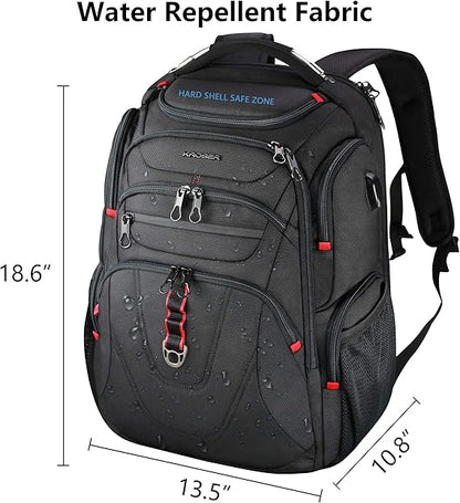Packease Travel Laptop Backpack Heavy Duty Computer Backpack with Hard Shell Saferoom RFID
