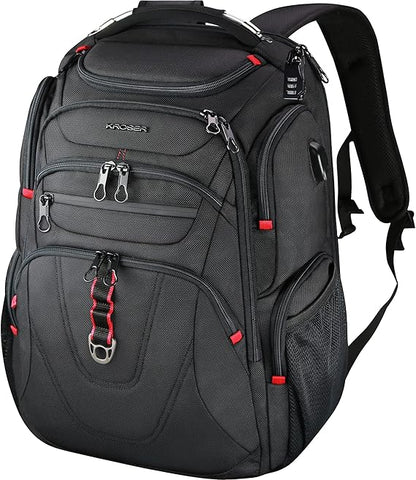 Packease Travel Laptop Backpack Heavy Duty Computer Backpack with Hard Shell Saferoom RFID