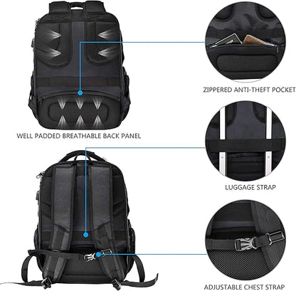 Packease Travel Laptop Backpack Heavy Duty Computer Backpack with Hard Shell Saferoom RFID